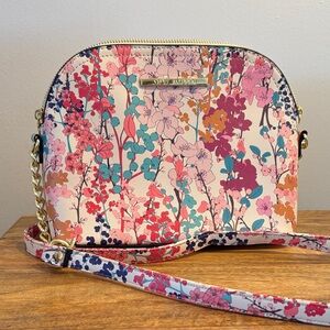 Steve Madden Pink Floral Dome Crossbody with Gold Chain